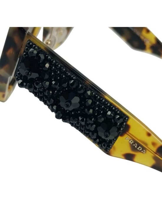 Prada Sunglasses Brown Acetate Tortoiseshell Pattern Gold Eyewear main image 3